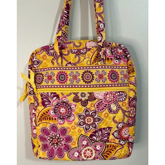 Vera Bradley Tall Zip Tote Bali Gold Retired - Picture 5 of 9